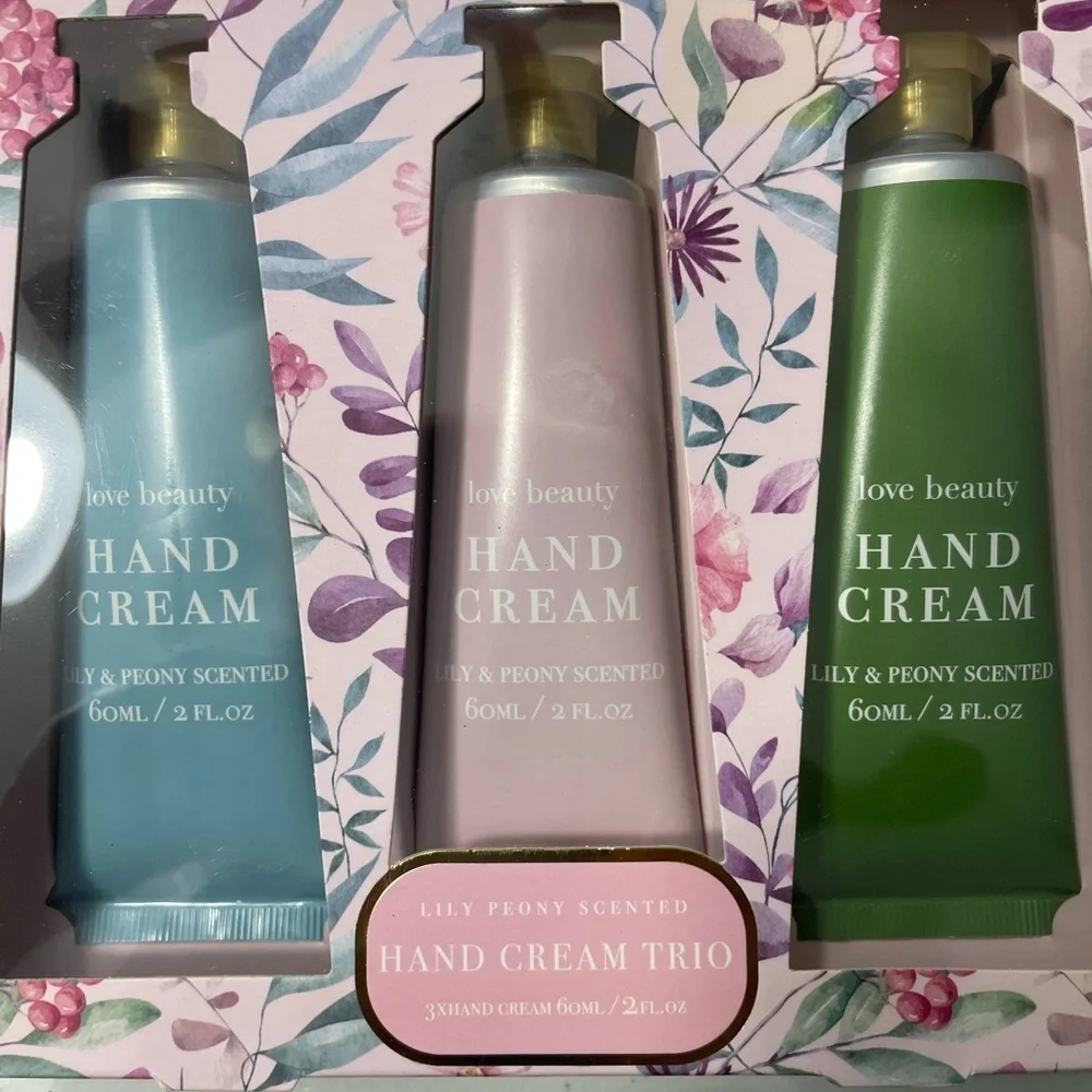 Love Beauty Hand Cream Trio - Blue, Pink, Green